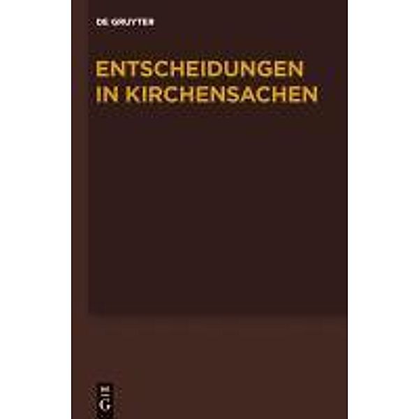 1.1.-30.6.2008 / Entscheidungen in Kirchensachen seit 1946