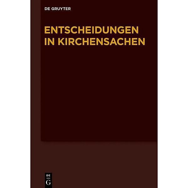 1.1.-30.6.2012 / Entscheidungen in Kirchensachen seit 1946