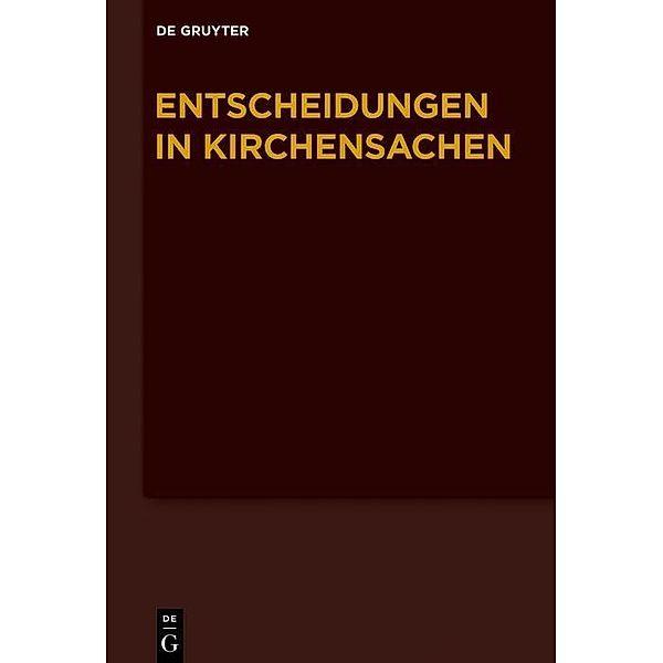 1.1.-30.6.2014 / Entscheidungen in Kirchensachen seit 1946 Bd.63