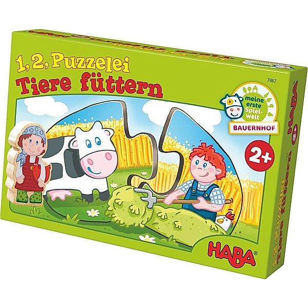 1, 2 Puzzelei, Tiere füttern (Kinderpuzzle)