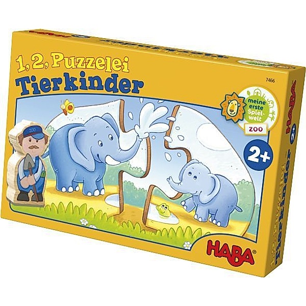 HABA 1, 2 Puzzelei, Tierkinder (Kinderpuzzle)