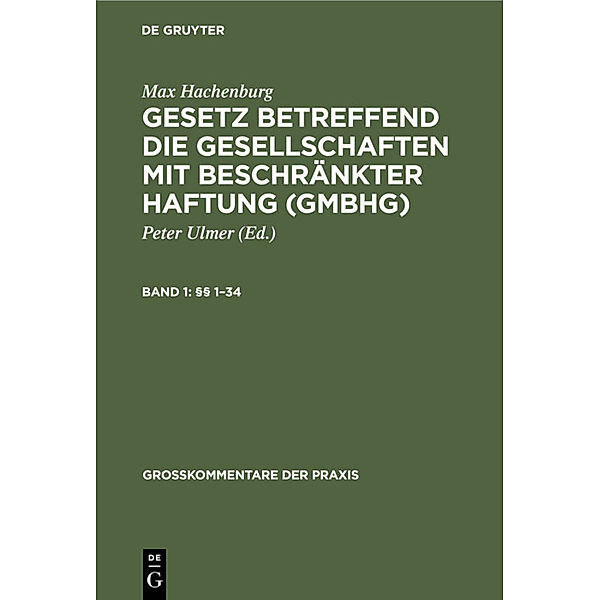 (§§ 1-34), Max Hachenburg