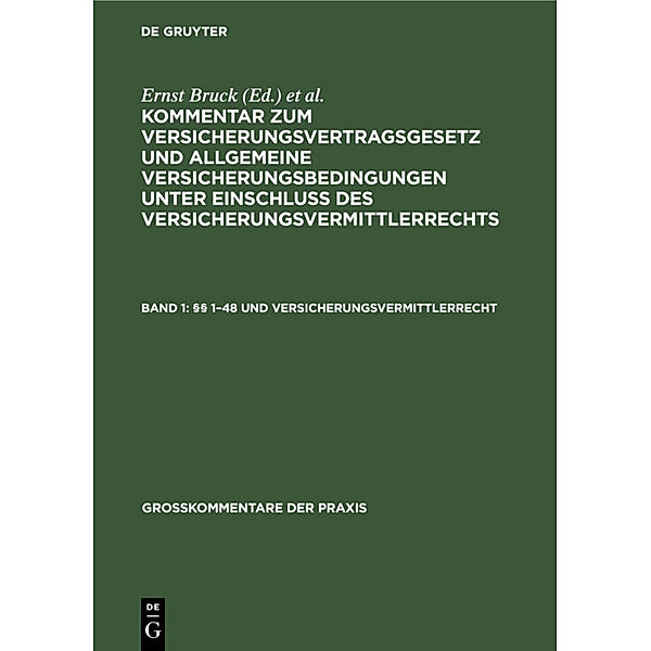 §§ 1-48 und Versicherungsvermittlerrecht