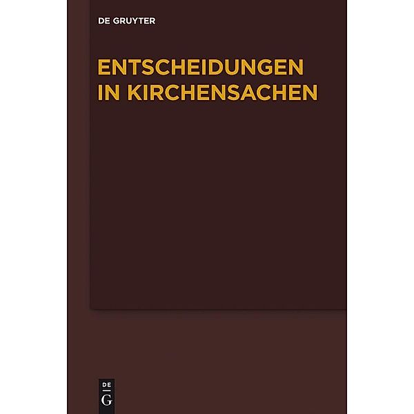 1.7.-31.12.2008 / Entscheidungen in Kirchensachen seit 1946