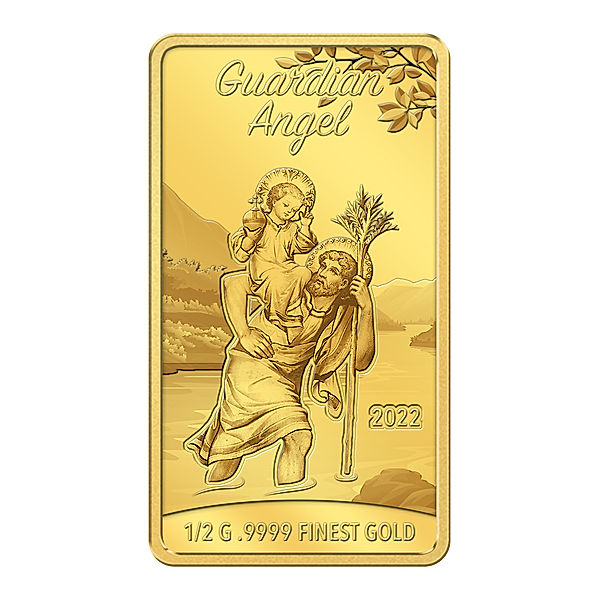 10 Dollar Salomonen Goldbarren Heiliger Christophorus - Guardian Angel 2022