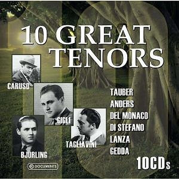 10 Great Tenors, 10 CDs, Caruso, Gigli, Björling, Gedda, Lanza, Del Monaco