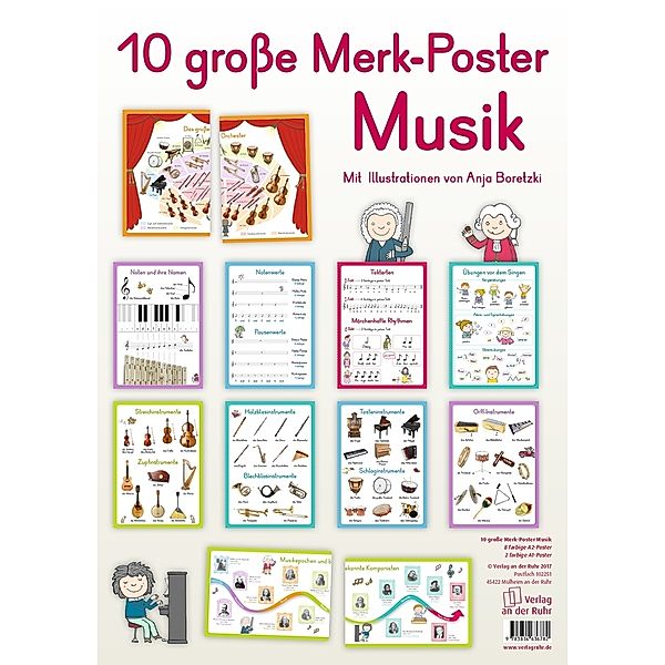 10 große Merk-Poster Musik, Redaktionsteam Verlag an der Ruhr