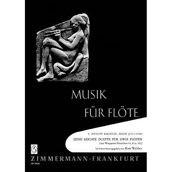 10 leichte Duette Wq 81, 82, 193, 2 Flöten, Carl Philipp Emanuel Bach
