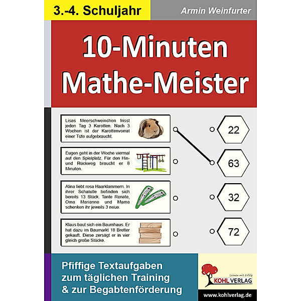 10-Minuten-Mathe-Meister, 3.-4. Schuljahr, Armin Weinfurter