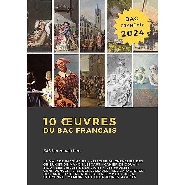 10 oeuvres du bac français, Molière, Abbé Prévost, Arthur Rimbaud