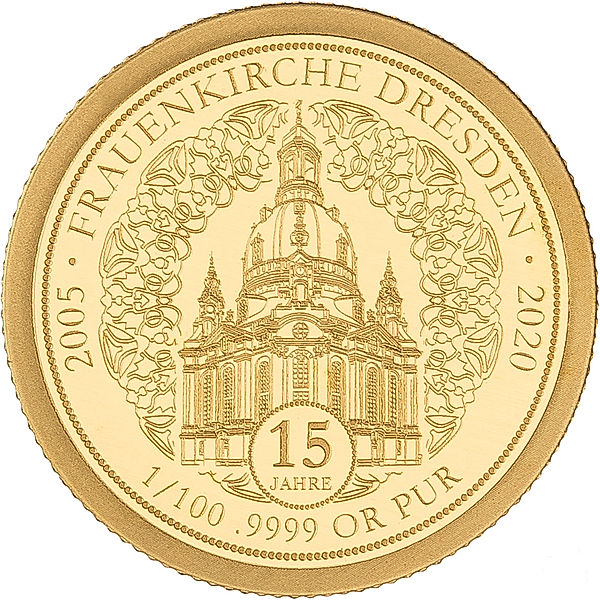 100 Francs Kongo Frauenkirche Dresden - 15 Jahre Wiederaufbau 2020