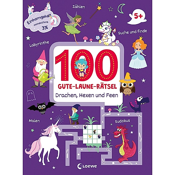 100 Gute-Laune-Rätsel - Drachen, Hexen und Feen