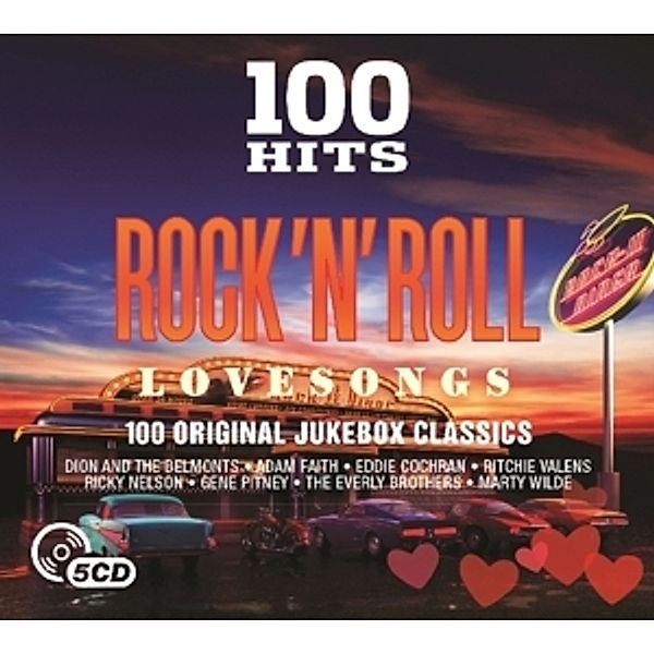 100 Hits-Rock 'N' Roll Love Songs, Diverse Interpreten