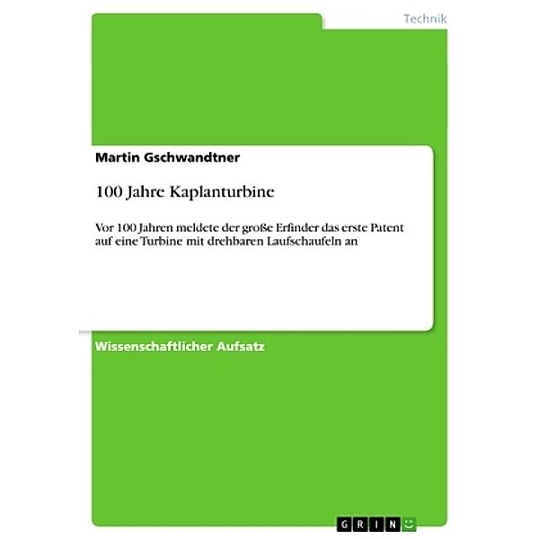 100 Jahre Kaplanturbine, Martin Gschwandtner