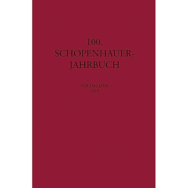 100. Schopenhauer Jahrbuch