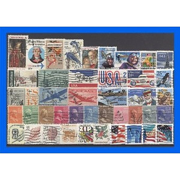100 verschiedene Briefmarken USA