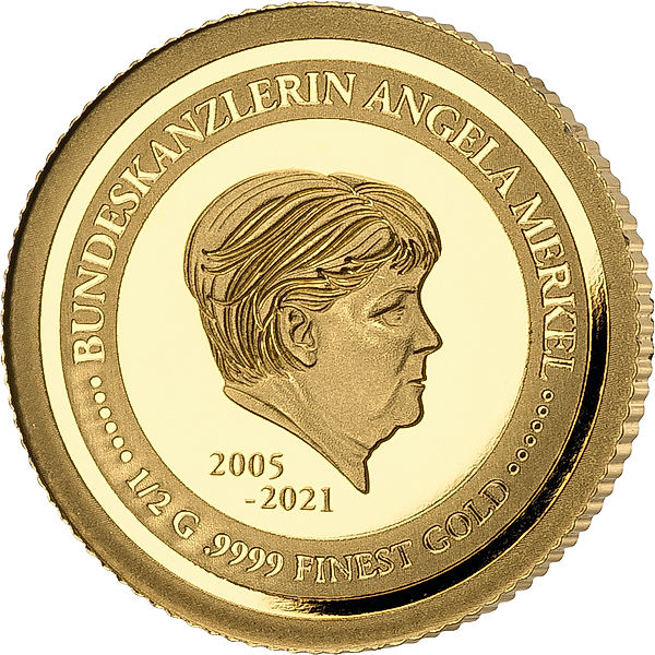 1000 Francs Republik Guinea Goldmünze Angela Merkel 2021