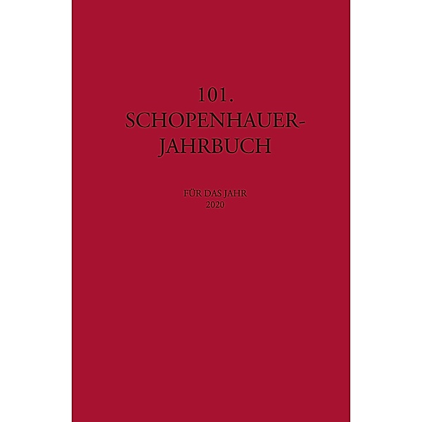 101. Schopenhauer Jahrbuch