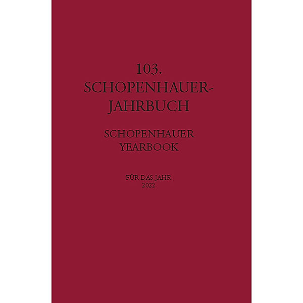 103. Schopenhauer Jahrbuch