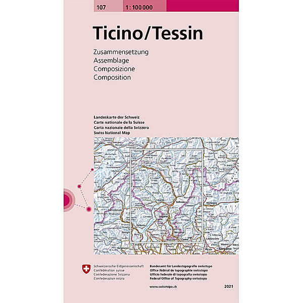 107 Ticino/Tessin, Bundesamt für Landestopografie swisstopo