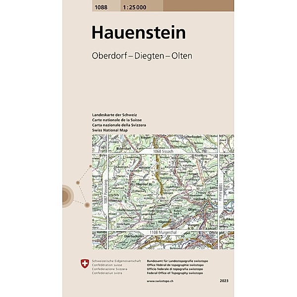 1088 Hauenstein, Bundesamt für Landestopografie swisstopo