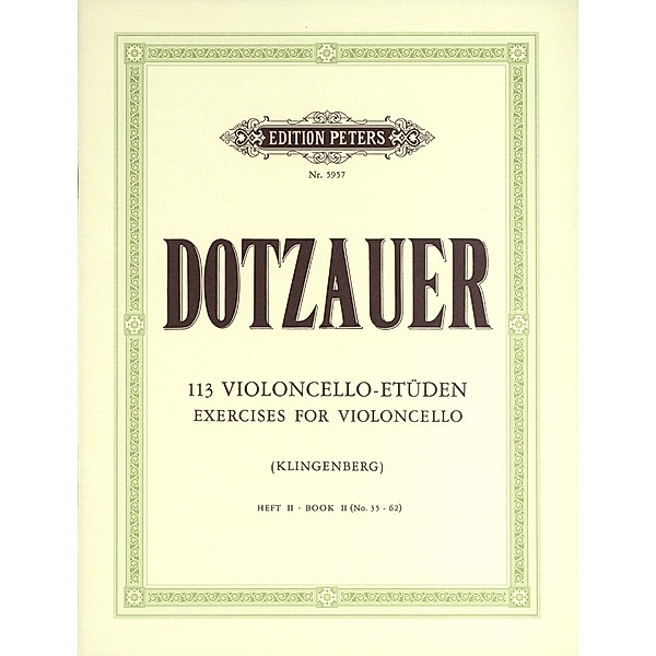 113 Violoncello-Etüden - Heft 2, 2 Teile, Justus Johann Friedrich Dotzauer