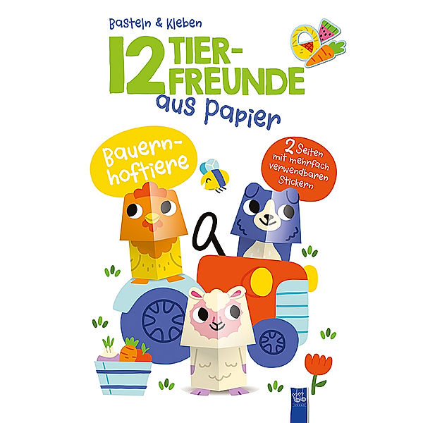 12 Tierfreunde aus Papier - Bauernhoftiere