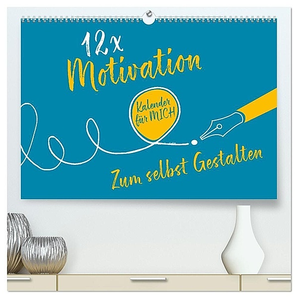 12 x Motivation - Bastelkalender (hochwertiger Premium Wandkalender 2024 DIN A2 quer), Kunstdruck in Hochglanz, ROTH-Design