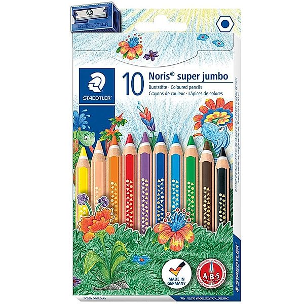 STAEDTLER 129 NC10 Noris Club® super jumbo Farbstift Kartonetui mit 10 Farben