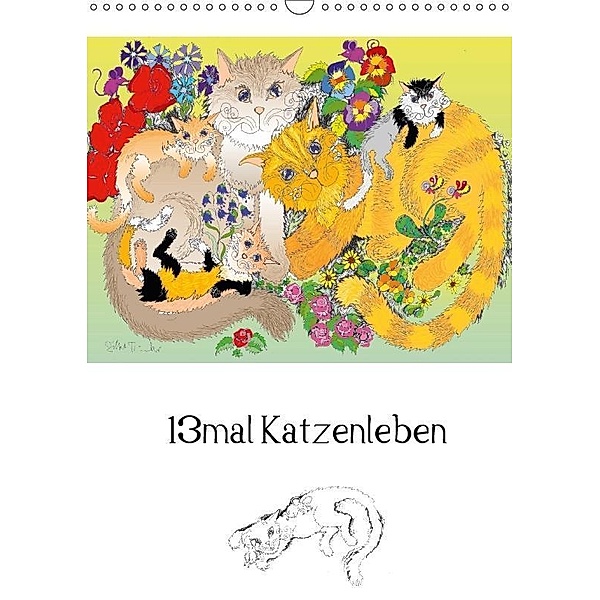 13mal Katzenleben (Wandkalender 2017 DIN A3 hoch), Silke Thümmler
