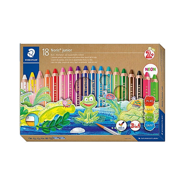 STAEDTLER 140 C18 buddy-Buntstifte 3 in 1 mit 18 Farben