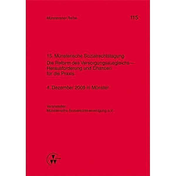 15. Münsterische Sozialrechtstagung, Meike Blumenstein, Franz Ruland, Rainer Schulte, Birgit Uebelhack, Klaus Weil