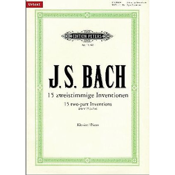 15 zweistimmige Inventionen BWV 772-786, für Klavier, Johann Sebastian Bach