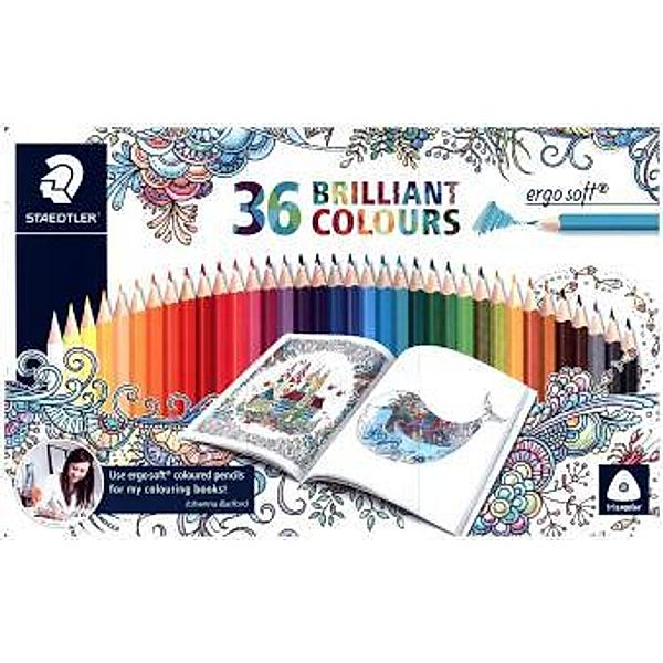 STAEDTLER 157 M36JB ergosoft® Buntstifte Sonderedition Johanna Basford 36 Farben