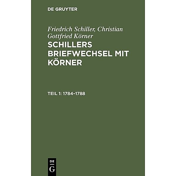 1784-1788, Friedrich Schiller, Christian Gottfried Körner