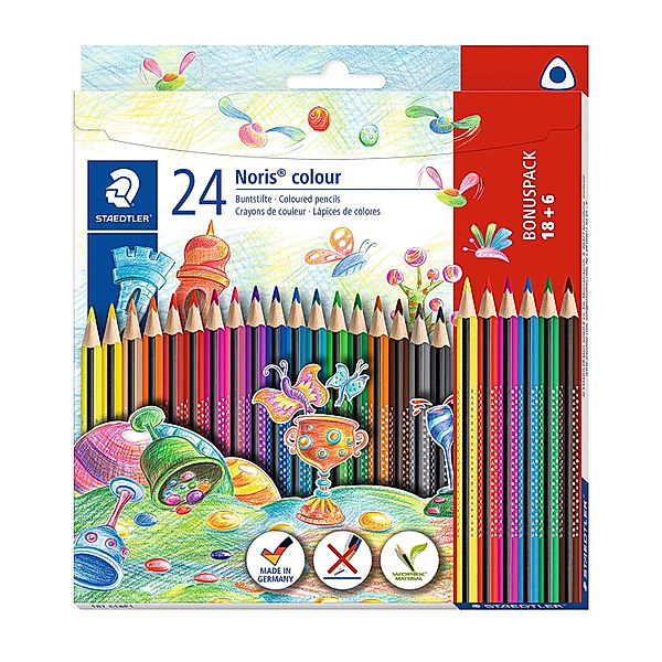 STAEDTLER 187 C18P1 Farbstift Noris® colour DREIKANT 24-teilig