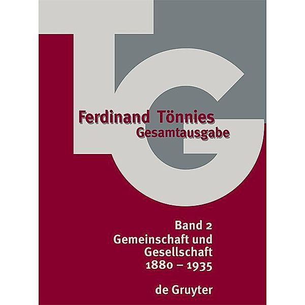 1880-1935 / Ferdinand Tönnies: Gesamtausgabe (TG) Bd.2