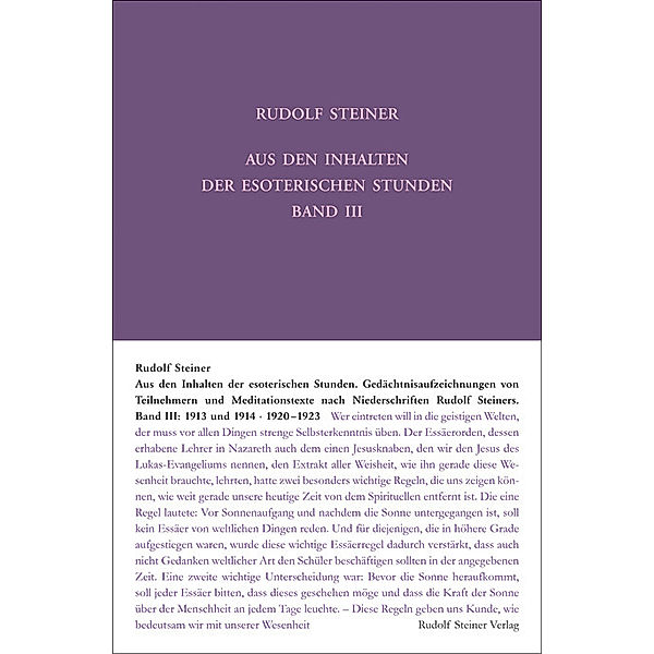 1913 und 1914, 1920-1923, Rudolf Steiner