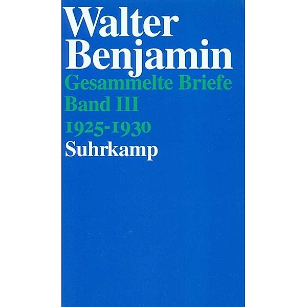 1925-1930, Walter Benjamin