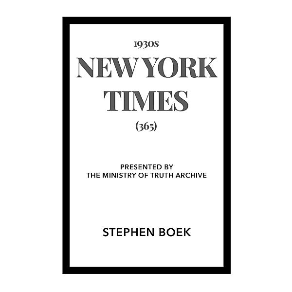 1930s NEW YORK TIMES (365), Stephen Boek