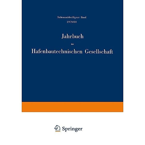 1979/80 / Jahrbuch der Hafenbautechnischen Gesellschaft Bd.37, Arved Bolle, Rudolf Schwab