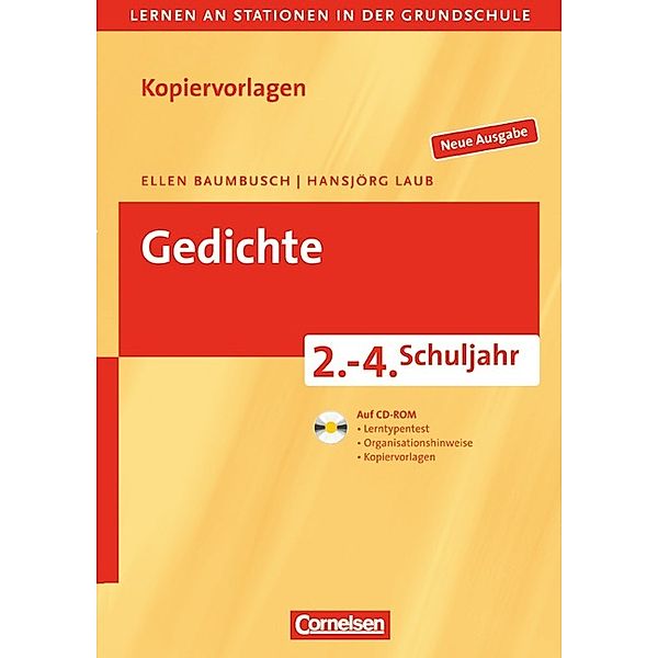 2.-4. Schuljahr, Gedichte, m. CD-ROM, Ellen Baumbusch, Hansjörg Laub