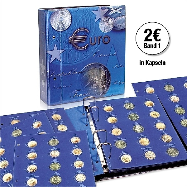 2-Euromünzen-Sammelalbum Topset, für alle 2 Euro-Münzen in Kapseln, 2004-2013