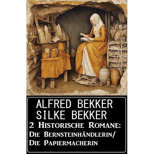 2 Historische Romane: Die Bernsteinhändlerin/Die Papiermacherin, Alfred Bekker, Silke Bekker