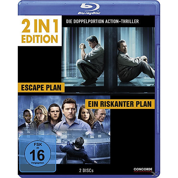 2 in 1 Edition: Escape Plan / Ein riskanter Plan BLU-RAY Box, Miles Chapman, Jason Keller, Pablo F. Fenjves