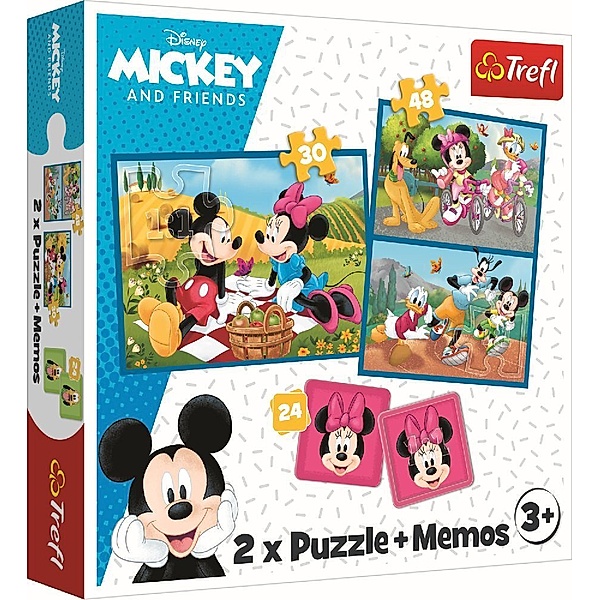 Trefl 2 in 1 Puzzles + Memo Mickey Mouse
