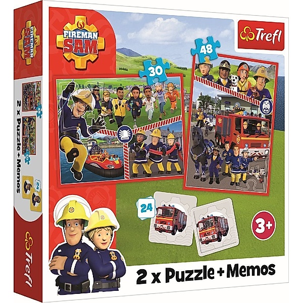 Trefl 2 in 1 Puzzles + Memos  Feuerwehrmann Sam