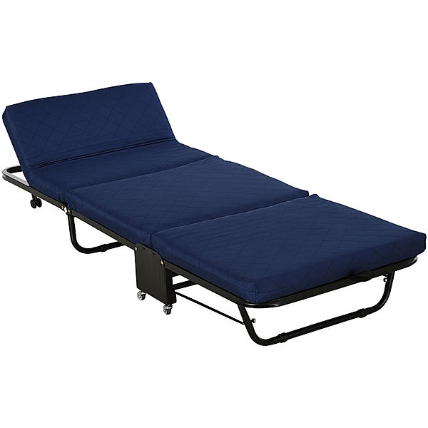 Homcom 2-in-1 Schlafsofa mit Rollen (Farbe: blau)