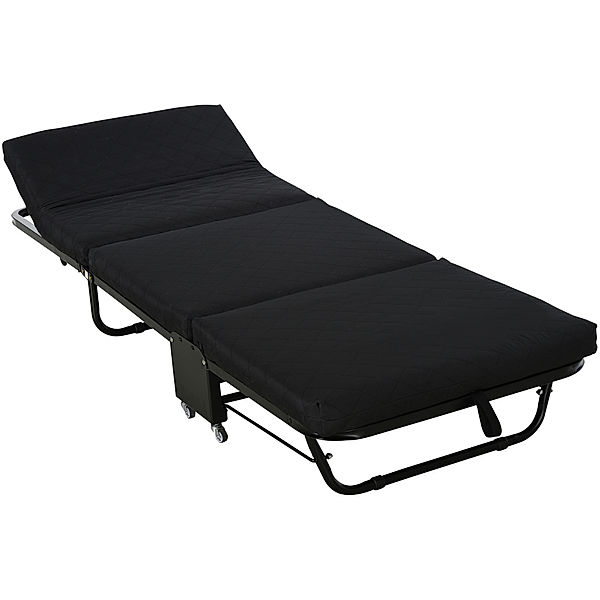 Homcom 2-in-1 Schlafsofa mit Rollen (Farbe: schwarz)