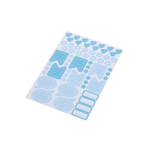 2 Stickerbögen DIN A5 mit 120 blauen Aufklebern zum Beschriften und Gestalten für Terminplaner, Kalender und Organizer A, Lisa Wirth